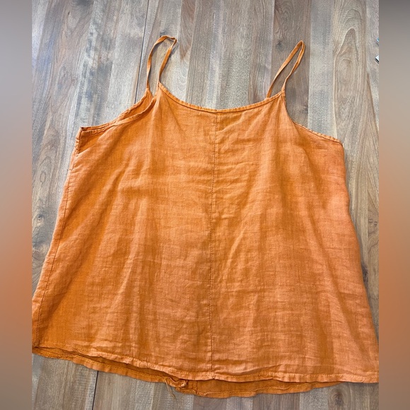 Orange Button-Down Camisole - Picture 2 of 10